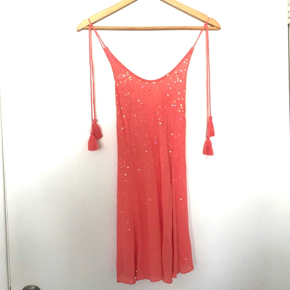 🍁Free People Intimates Sequin Tassle Top